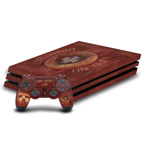 Friday the 13th 2009 Graphics Camp Crystal Lake Vinyl Sticker Skin Decal Cover for Sony PS4 Pro Bundle