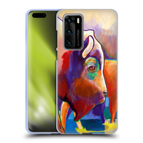Jody Wright Animals Bison Soft Gel Case for Huawei P40 5G