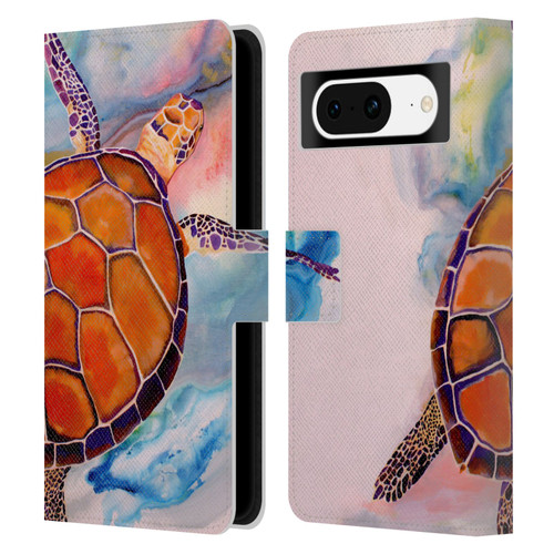 Jody Wright Animals Tranquility Sea Turtle Leather Book Wallet Case Cover For Google Pixel 8