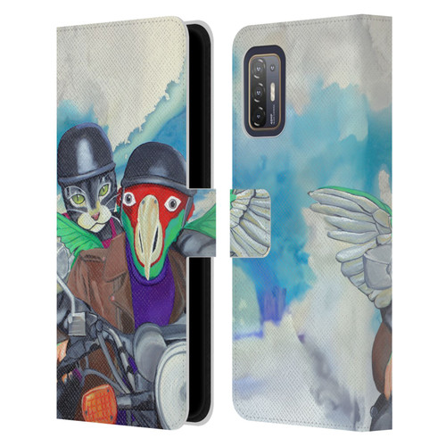 Jody Wright Animals Bikers Different Strokes Leather Book Wallet Case Cover For HTC Desire 21 Pro 5G