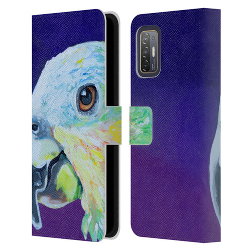 Jody Wright Animals Here's Looking At You Leather Book Wallet Case Cover For HTC Desire 21 Pro 5G