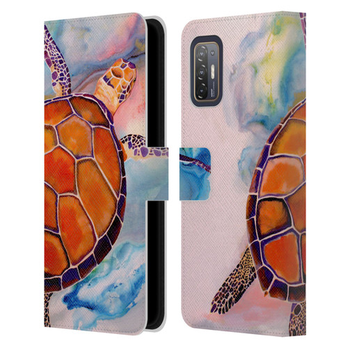 Jody Wright Animals Tranquility Sea Turtle Leather Book Wallet Case Cover For HTC Desire 21 Pro 5G