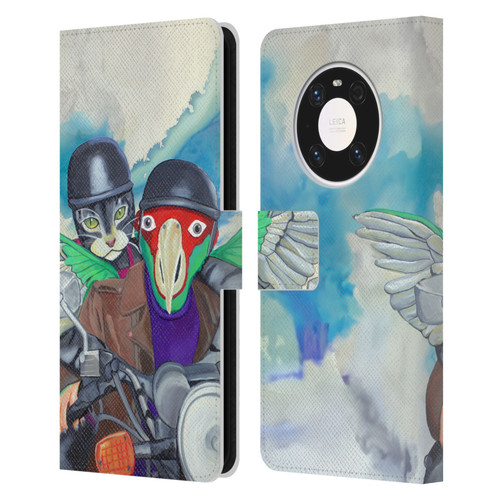 Jody Wright Animals Bikers Different Strokes Leather Book Wallet Case Cover For Huawei Mate 40 Pro 5G