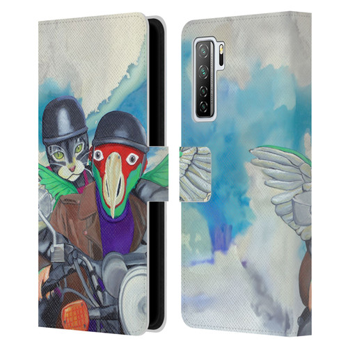 Jody Wright Animals Bikers Different Strokes Leather Book Wallet Case Cover For Huawei Nova 7 SE/P40 Lite 5G
