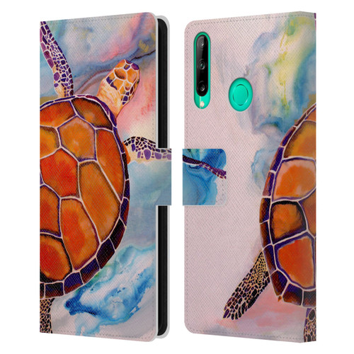 Jody Wright Animals Tranquility Sea Turtle Leather Book Wallet Case Cover For Huawei P40 lite E