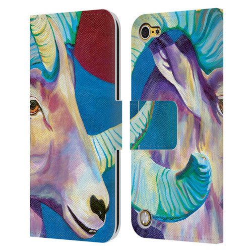 Jody Wright Animals Bighorn Leather Book Wallet Case Cover For Apple iPod Touch 5G 5th Gen