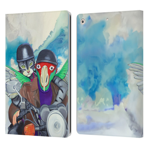 Jody Wright Animals Bikers Different Strokes Leather Book Wallet Case Cover For Apple iPad 10.2 2019/2020/2021