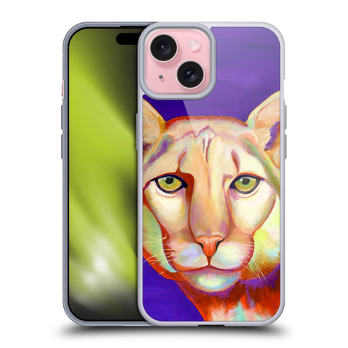 Jody Wright Animals Panther Soft Gel Case for Apple iPhone 15