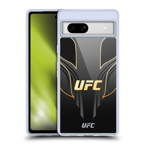 UFC Logo Black Gold Jersey Soft Gel Case for Google Pixel 7a