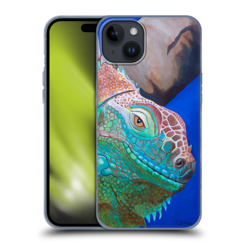 Jody Wright Animals Iguana Attitude Soft Gel Case for Apple iPhone 15 Plus