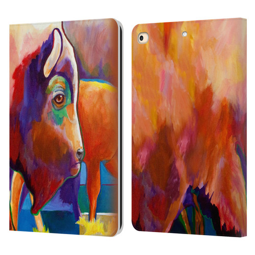 Jody Wright Animals Bison Leather Book Wallet Case Cover For Apple iPad 9.7 2017 / iPad 9.7 2018
