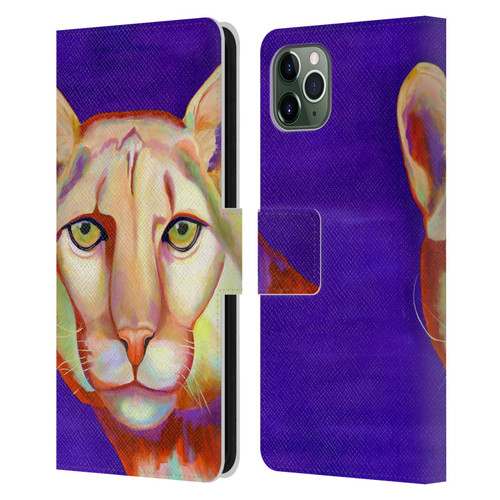 Jody Wright Animals Panther Leather Book Wallet Case Cover For Apple iPhone 11 Pro Max