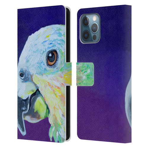 Jody Wright Animals Here's Looking At You Leather Book Wallet Case Cover For Apple iPhone 12 Pro Max
