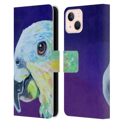 Jody Wright Animals Here's Looking At You Leather Book Wallet Case Cover For Apple iPhone 13
