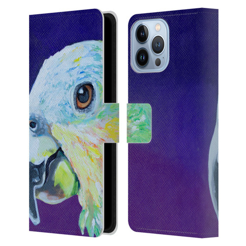 Jody Wright Animals Here's Looking At You Leather Book Wallet Case Cover For Apple iPhone 13 Pro Max