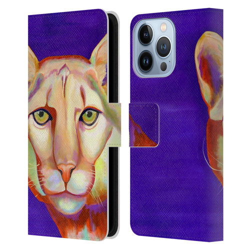 Jody Wright Animals Panther Leather Book Wallet Case Cover For Apple iPhone 13 Pro