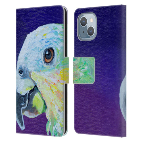 Jody Wright Animals Here's Looking At You Leather Book Wallet Case Cover For Apple iPhone 14