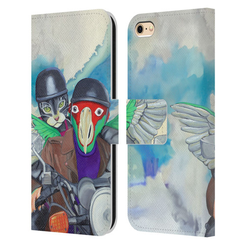 Jody Wright Animals Bikers Different Strokes Leather Book Wallet Case Cover For Apple iPhone 6 / iPhone 6s