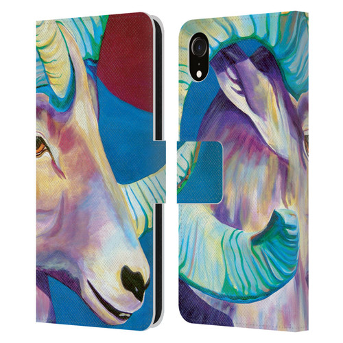 Jody Wright Animals Bighorn Leather Book Wallet Case Cover For Apple iPhone XR