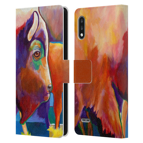 Jody Wright Animals Bison Leather Book Wallet Case Cover For LG K22