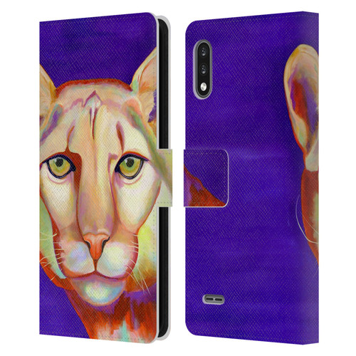 Jody Wright Animals Panther Leather Book Wallet Case Cover For LG K22