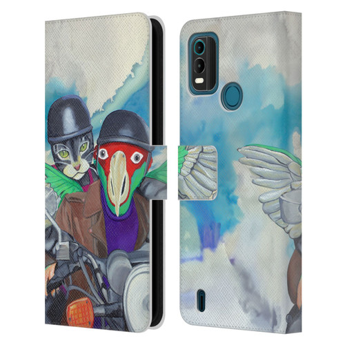 Jody Wright Animals Bikers Different Strokes Leather Book Wallet Case Cover For Nokia G11 Plus
