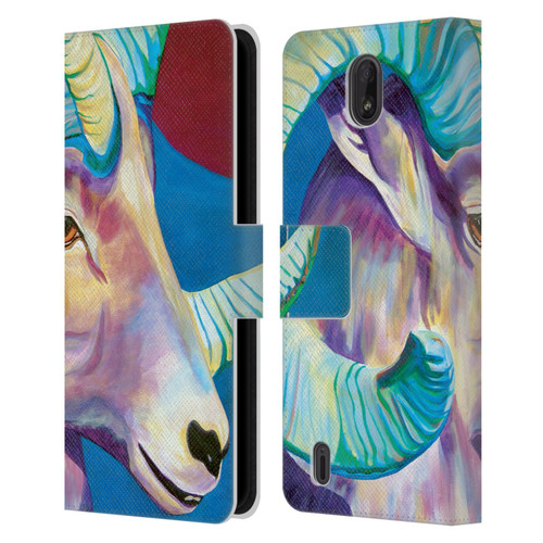 Jody Wright Animals Bighorn Leather Book Wallet Case Cover For Nokia C01 Plus/C1 2nd Edition