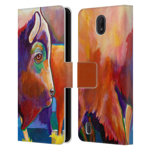 Jody Wright Animals Bison Leather Book Wallet Case Cover For Nokia C01 Plus/C1 2nd Edition