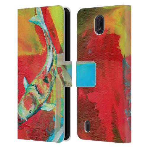 Jody Wright Animals Koi Fish Leather Book Wallet Case Cover For Nokia C01 Plus/C1 2nd Edition