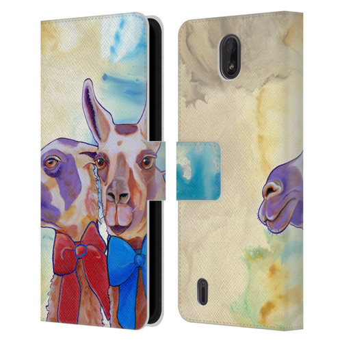 Jody Wright Animals Lovely Llamas Leather Book Wallet Case Cover For Nokia C01 Plus/C1 2nd Edition