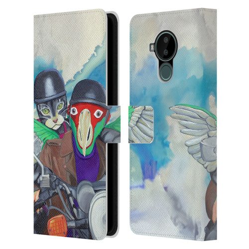 Jody Wright Animals Bikers Different Strokes Leather Book Wallet Case Cover For Nokia C30