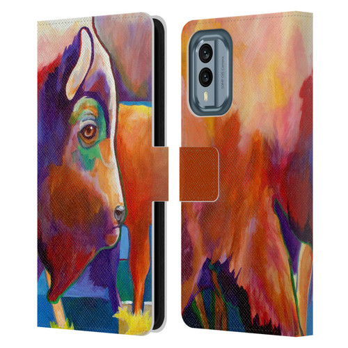 Jody Wright Animals Bison Leather Book Wallet Case Cover For Nokia X30
