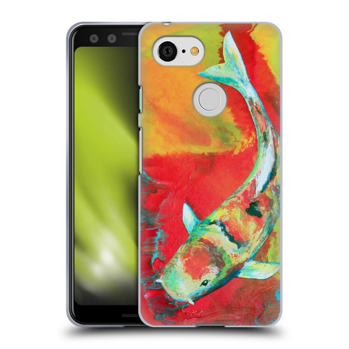 Jody Wright Animals Koi Fish Soft Gel Case for Google Pixel 3