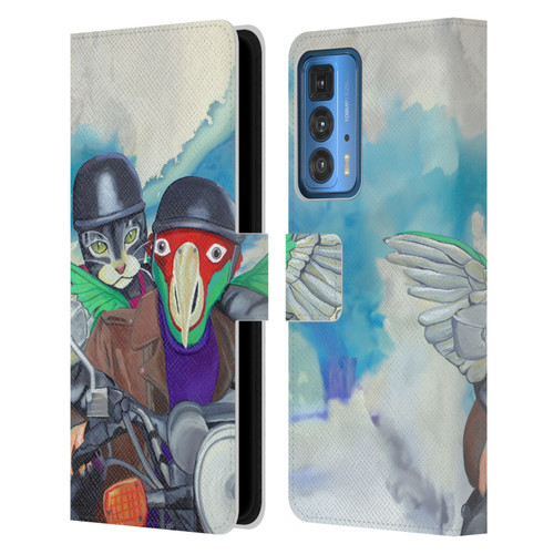Jody Wright Animals Bikers Different Strokes Leather Book Wallet Case Cover For Motorola Edge 20 Pro