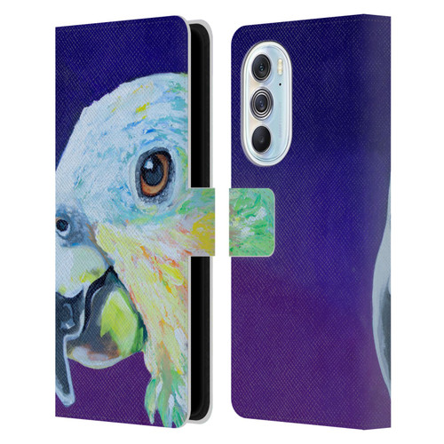 Jody Wright Animals Here's Looking At You Leather Book Wallet Case Cover For Motorola Edge X30