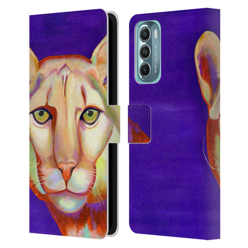 Jody Wright Animals Panther Leather Book Wallet Case Cover For Motorola Moto G Stylus 5G (2022)