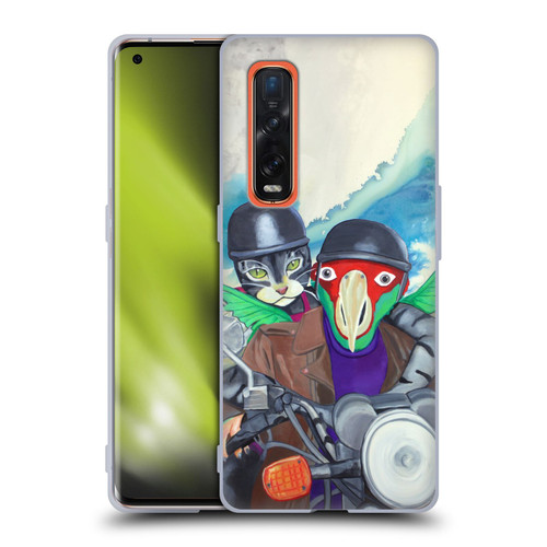 Jody Wright Animals Bikers Different Strokes Soft Gel Case for OPPO Find X2 Pro 5G