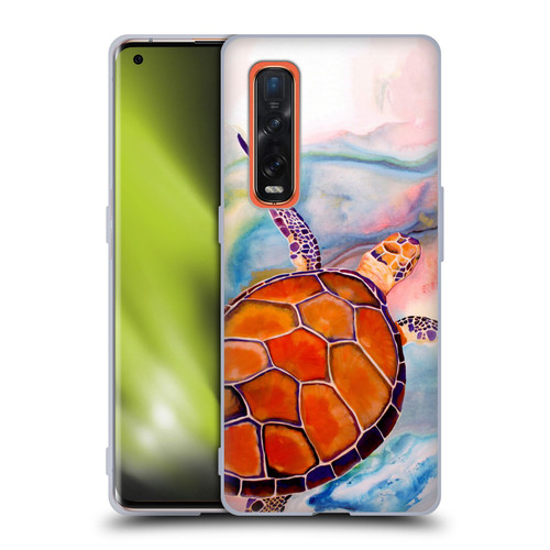 Jody Wright Animals Tranquility Sea Turtle Soft Gel Case for OPPO Find X2 Pro 5G
