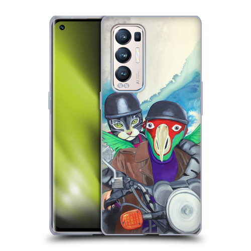 Jody Wright Animals Bikers Different Strokes Soft Gel Case for OPPO Find X3 Neo / Reno5 Pro+ 5G