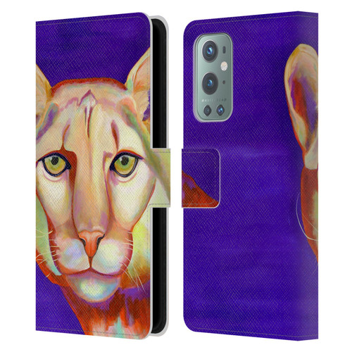 Jody Wright Animals Panther Leather Book Wallet Case Cover For OnePlus 9