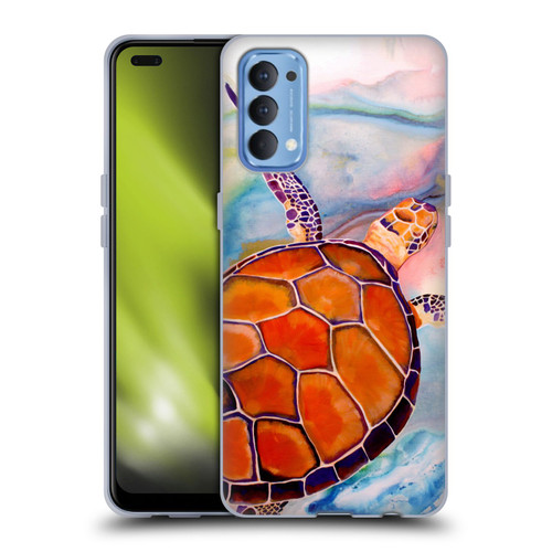 Jody Wright Animals Tranquility Sea Turtle Soft Gel Case for OPPO Reno 4 5G