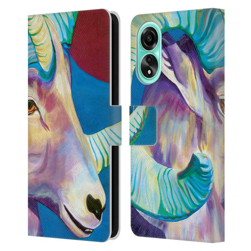 Jody Wright Animals Bighorn Leather Book Wallet Case Cover For OPPO A78 4G