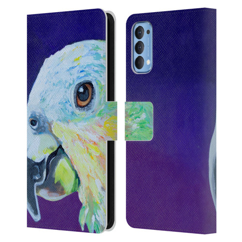 Jody Wright Animals Here's Looking At You Leather Book Wallet Case Cover For OPPO Reno 4 5G