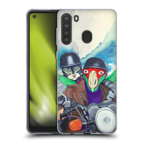 Jody Wright Animals Bikers Different Strokes Soft Gel Case for Samsung Galaxy A21 (2020)