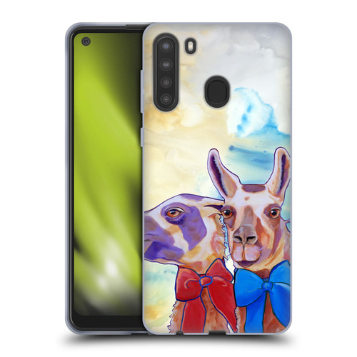 Jody Wright Animals Lovely Llamas Soft Gel Case for Samsung Galaxy A21 (2020)