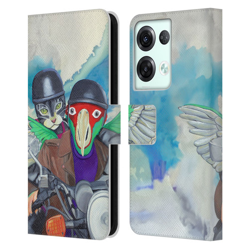 Jody Wright Animals Bikers Different Strokes Leather Book Wallet Case Cover For OPPO Reno8 Pro