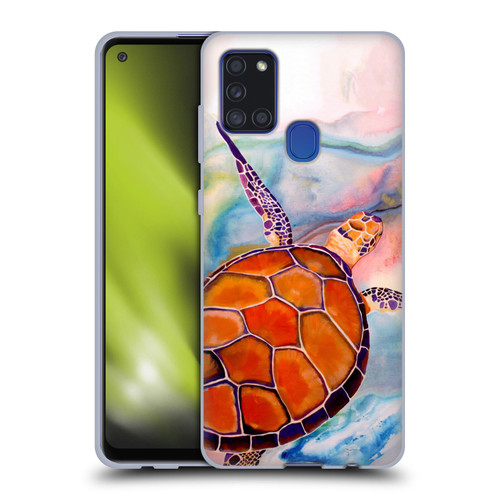 Jody Wright Animals Tranquility Sea Turtle Soft Gel Case for Samsung Galaxy A21s (2020)