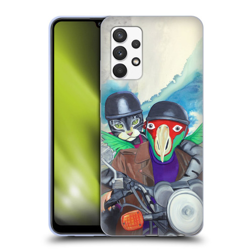 Jody Wright Animals Bikers Different Strokes Soft Gel Case for Samsung Galaxy A32 (2021)