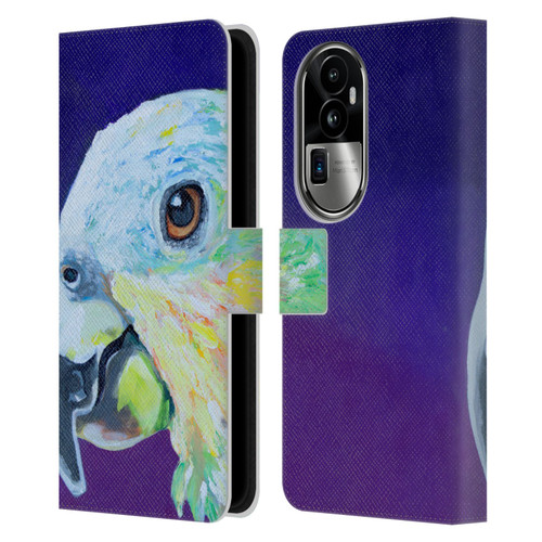 Jody Wright Animals Here's Looking At You Leather Book Wallet Case Cover For OPPO Reno10 Pro+