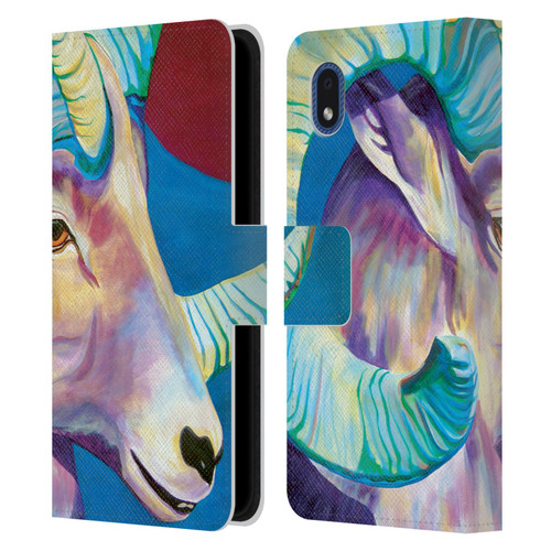 Jody Wright Animals Bighorn Leather Book Wallet Case Cover For Samsung Galaxy A01 Core (2020)